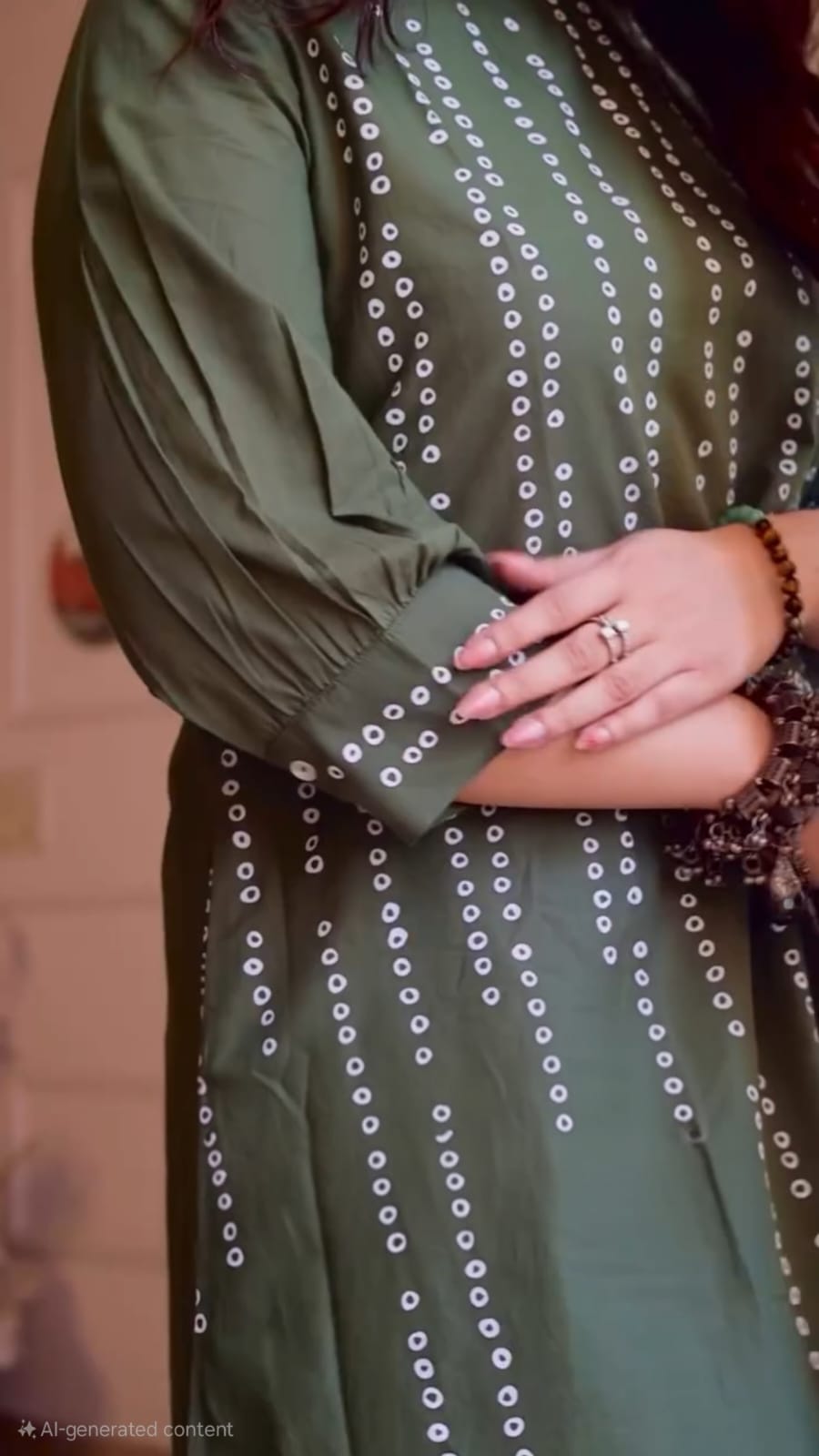 Cotton Bandhani A-Line Kurta Set