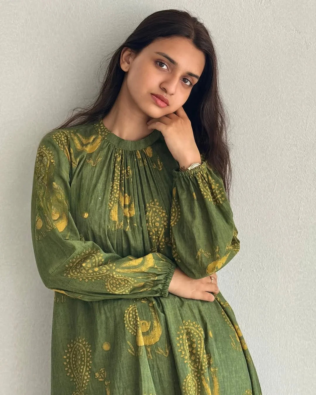 Green Graceful Cotton Co-ord Set