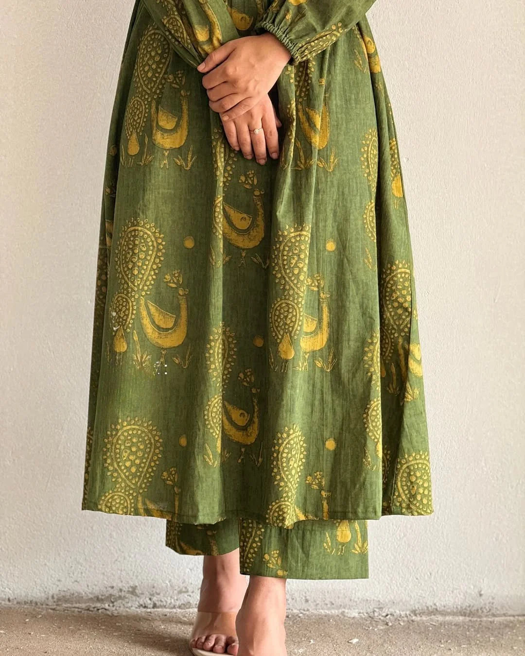 Green Graceful Cotton Co-ord Set