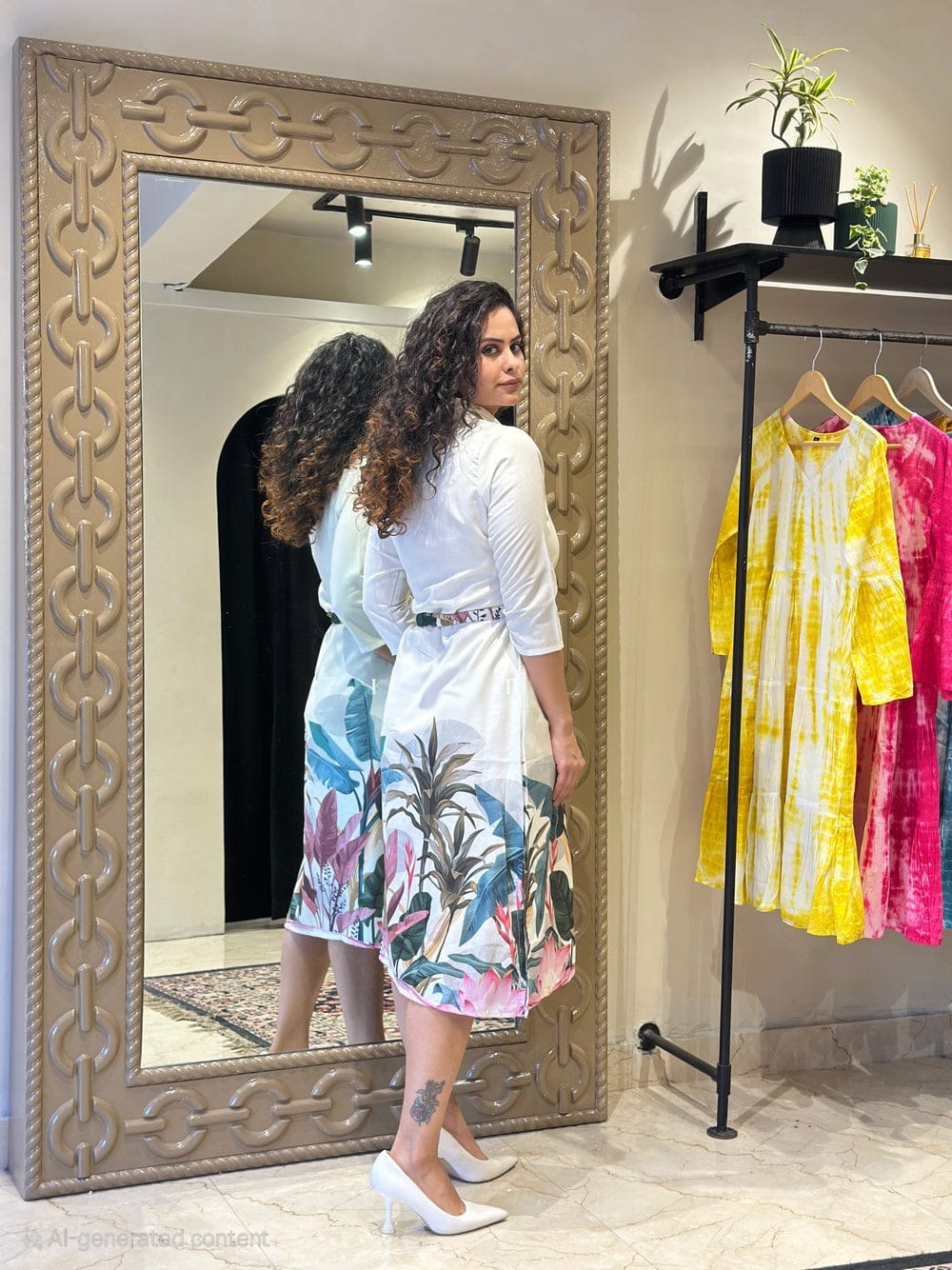 Dancing with Birds White Dress