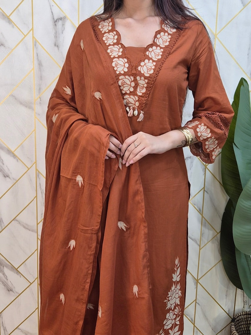 BEAUTIFUL EMBROIDERY WORK SUIT SET
