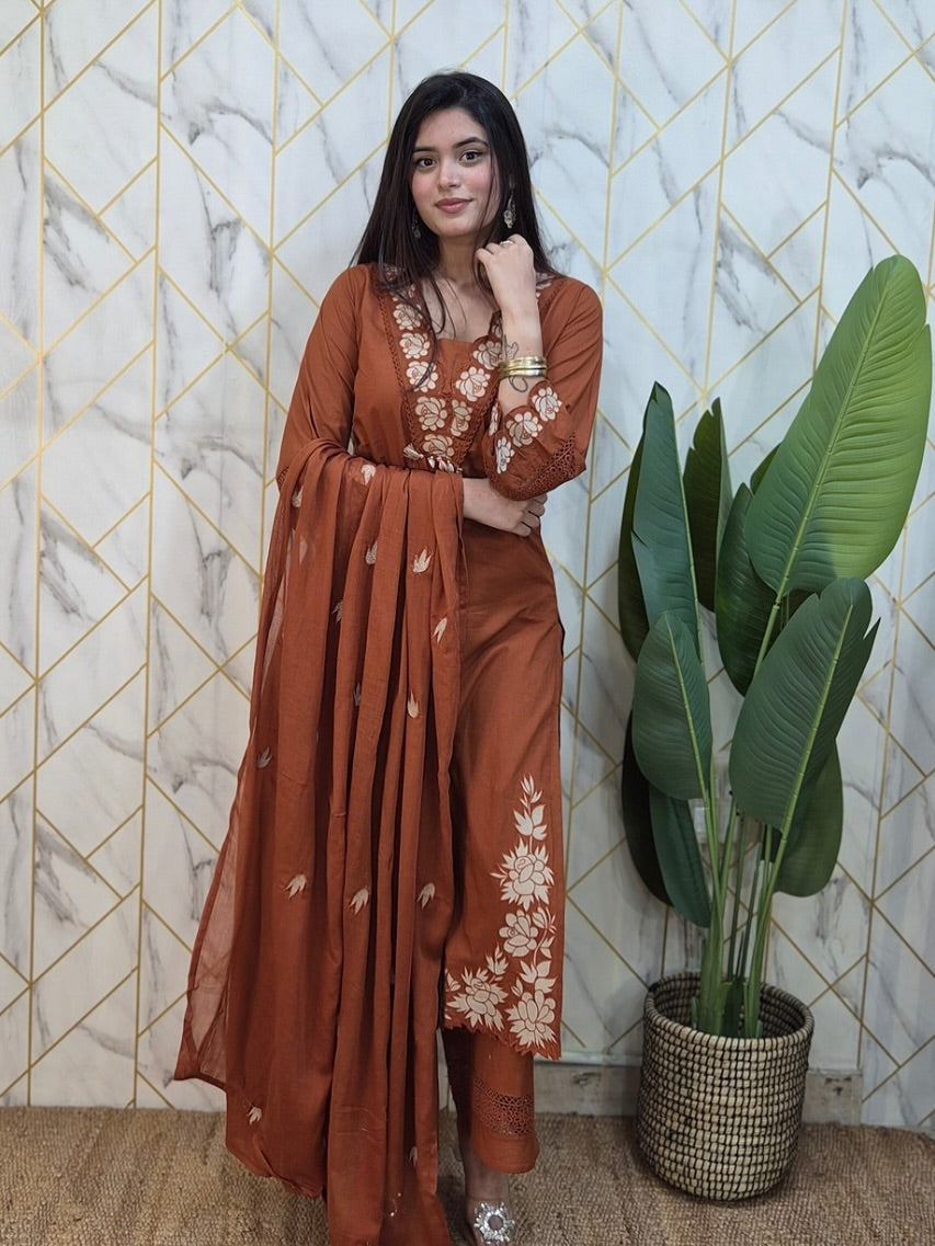 BEAUTIFUL EMBROIDERY WORK SUIT SET – Rang Rasiyaa