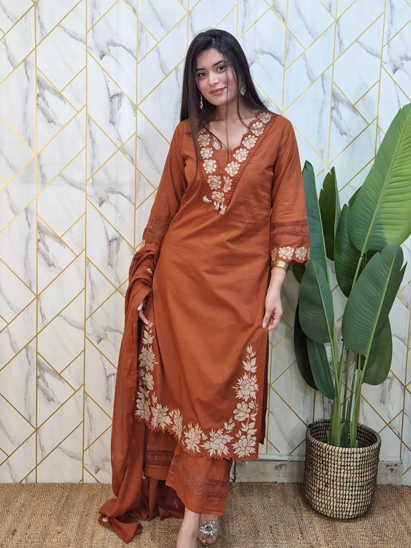 BEAUTIFUL EMBROIDERY WORK SUIT SET