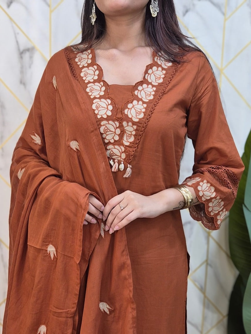 BEAUTIFUL EMBROIDERY WORK SUIT SET