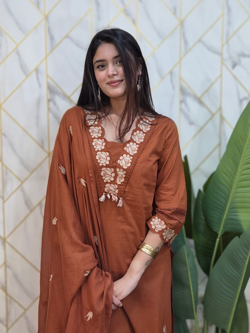 BEAUTIFUL EMBROIDERY WORK SUIT SET