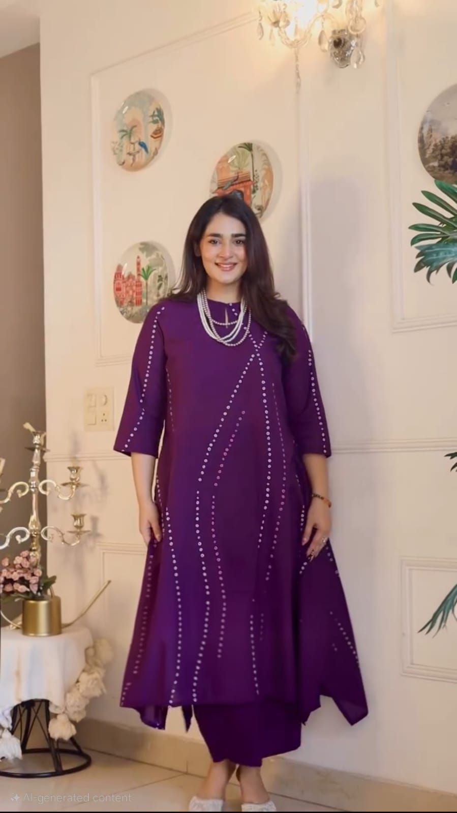 Cotton Bandhani A-Line Kurta Set