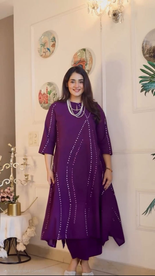 Cotton Bandhani A-Line Kurta Set