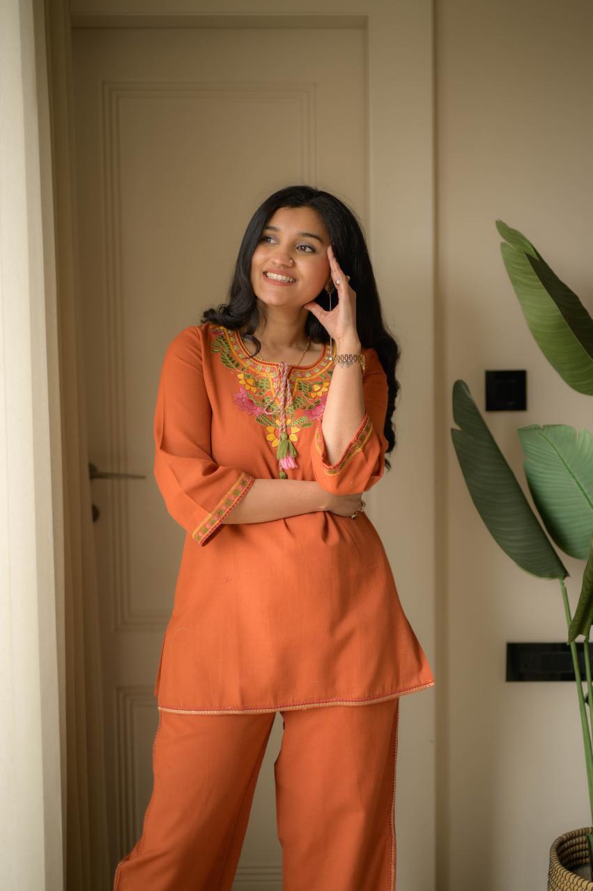 Premium Embroidered Co-ord Set